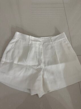 FRAME White High-Waist Women's Shorts